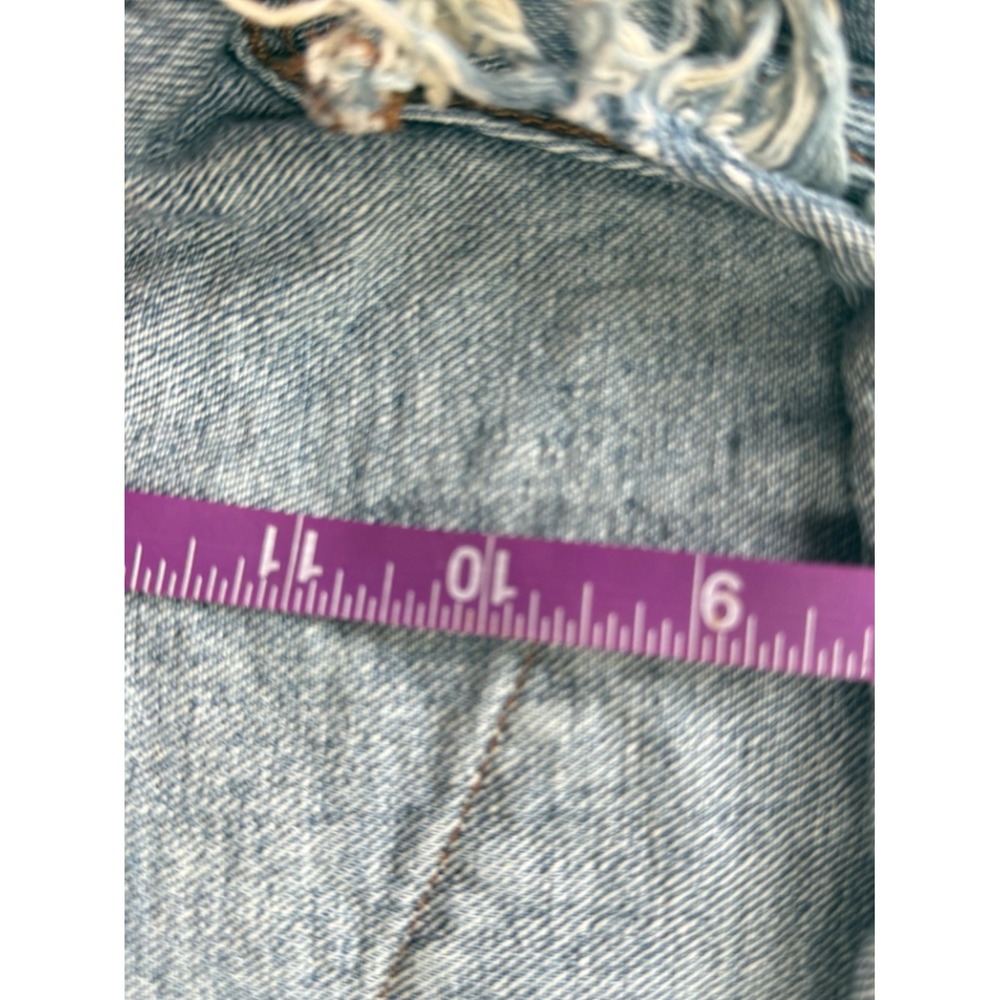 One Teaspoon Dukes Bonita Low Waist Denim Shorts Size 12 Distressed Cutoff - Picture 10 of 10